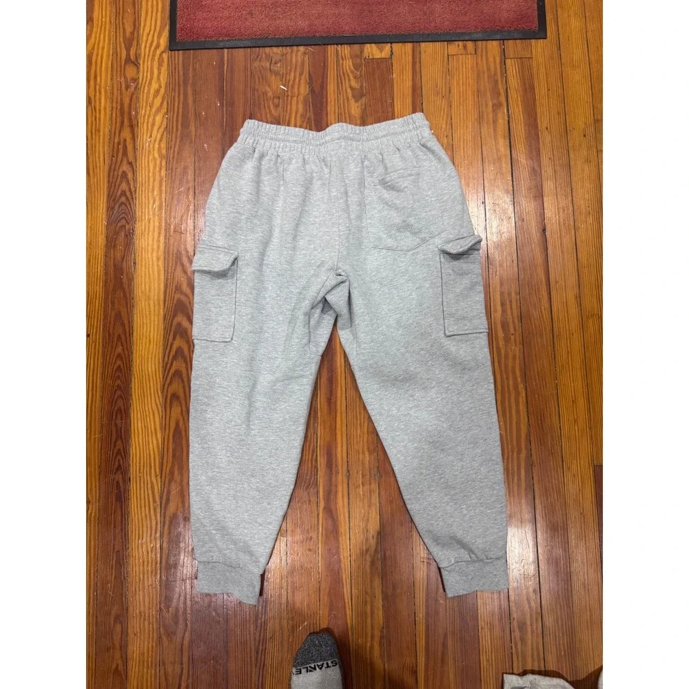 True Religion Mens Heather Gray Cargo Sweatpants Joggers Horseshoe Logo
